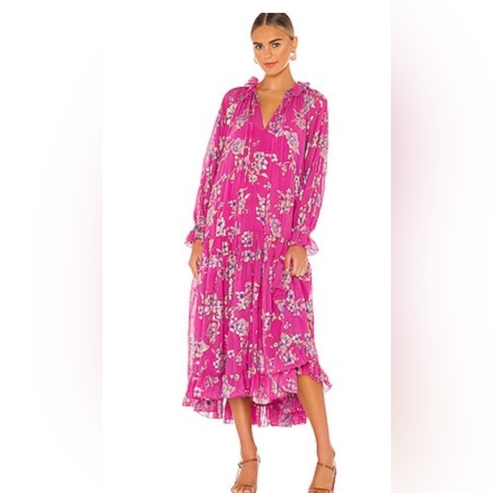 Free People Floral Pink Maxi Dress